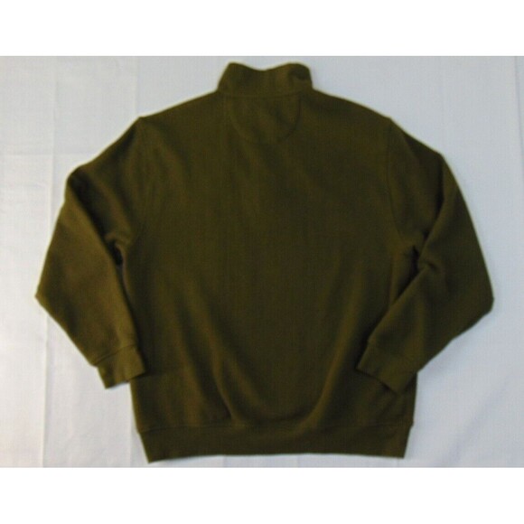 Orvis Sweater Mens Large  Green 1/4 Zip Pullover Preppy Outdoors Shooting Pads - Picture 9 of 10